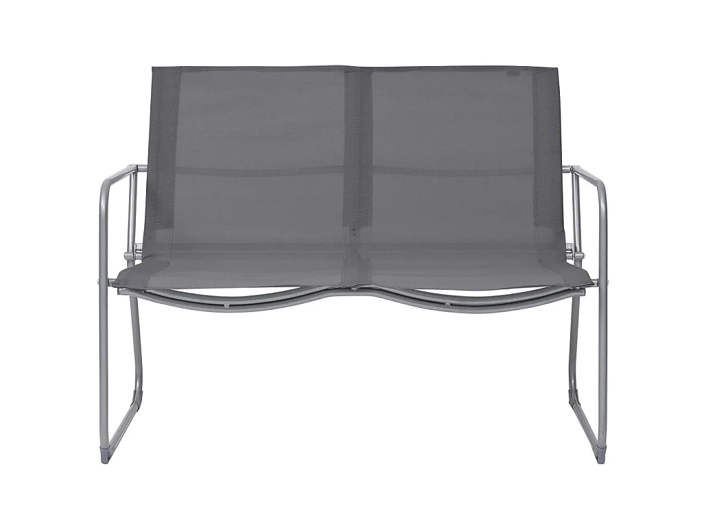 Salon de jardin 4 pcs Tissu et acier Gris