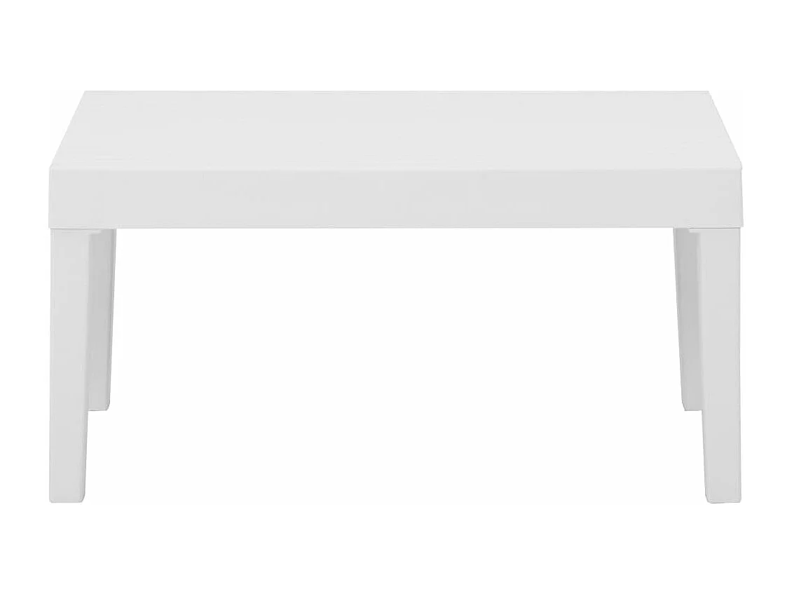 Salon de jardin 4 pcs avec coussins Plastique Blanc