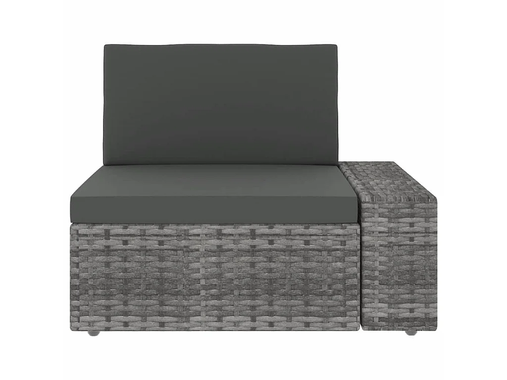 Salon de jardin 5 pcs Résine tressée Gris