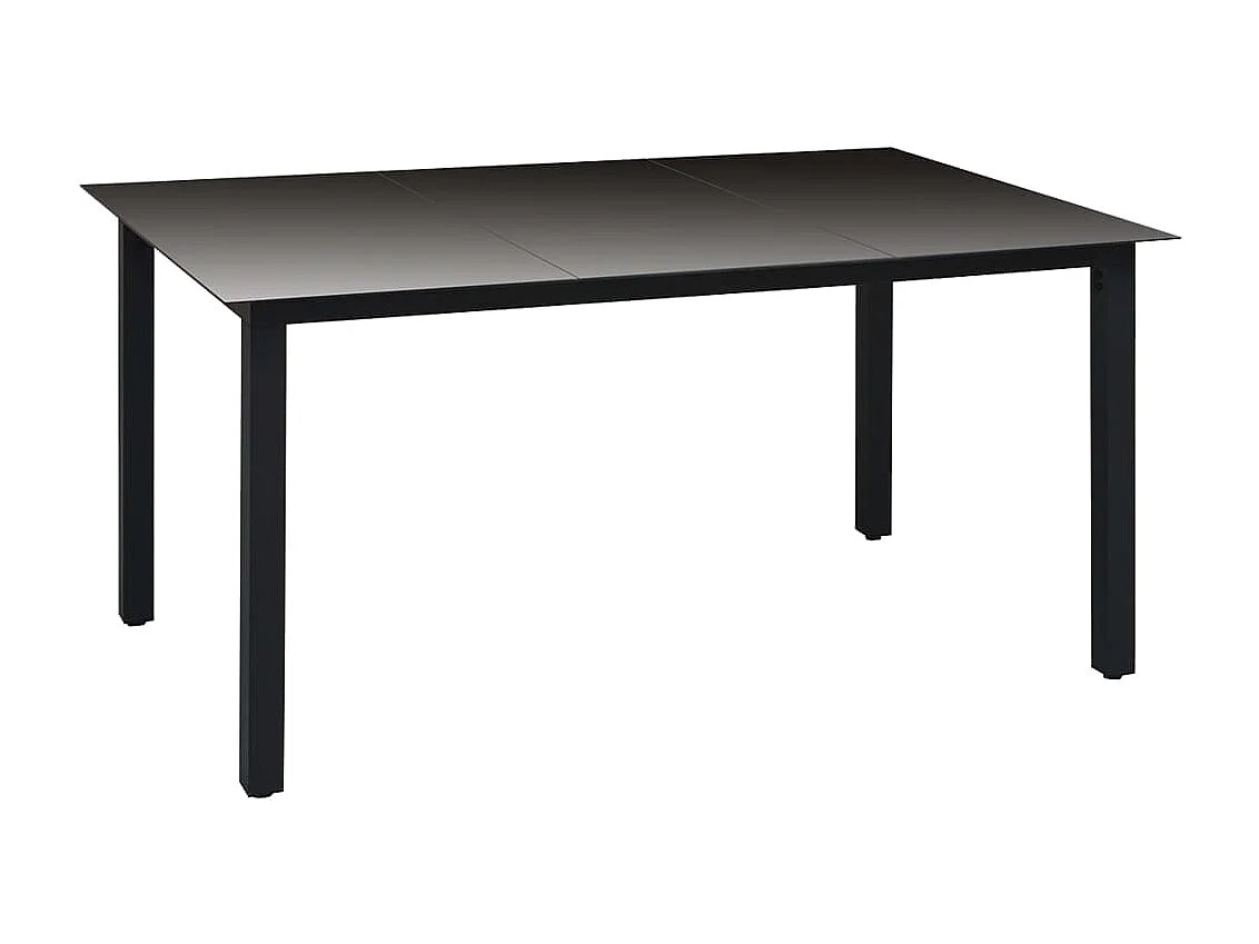 Ensemble de salle à manger de jardin 7 pcs Noir 54