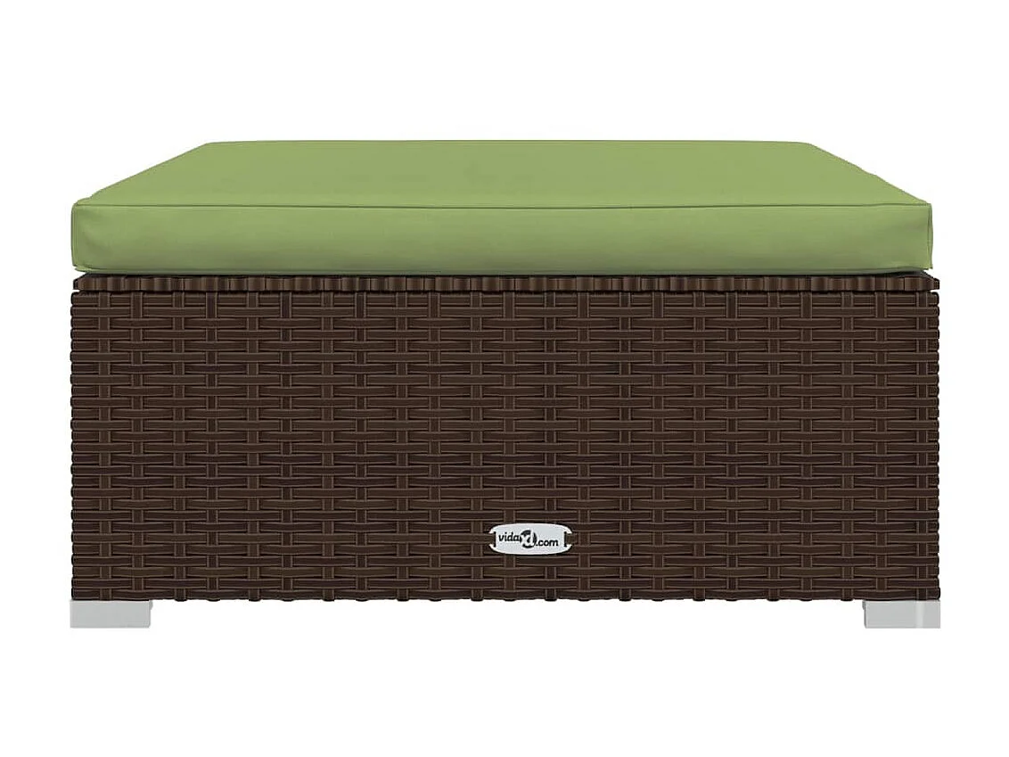 Salon de jardin 6 pcs avec coussins Résine tressée Marron 28