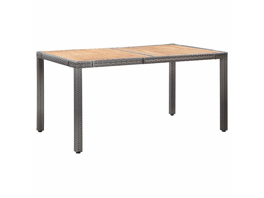 Mobilier à dîner de jardin 7pcs et coussins Résine tressée Gris 5