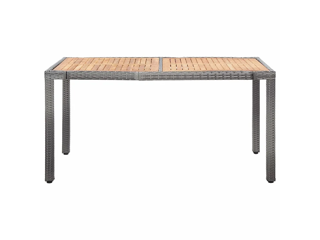 Mobilier à dîner de jardin 7pcs et coussins Résine tressée Gris 5