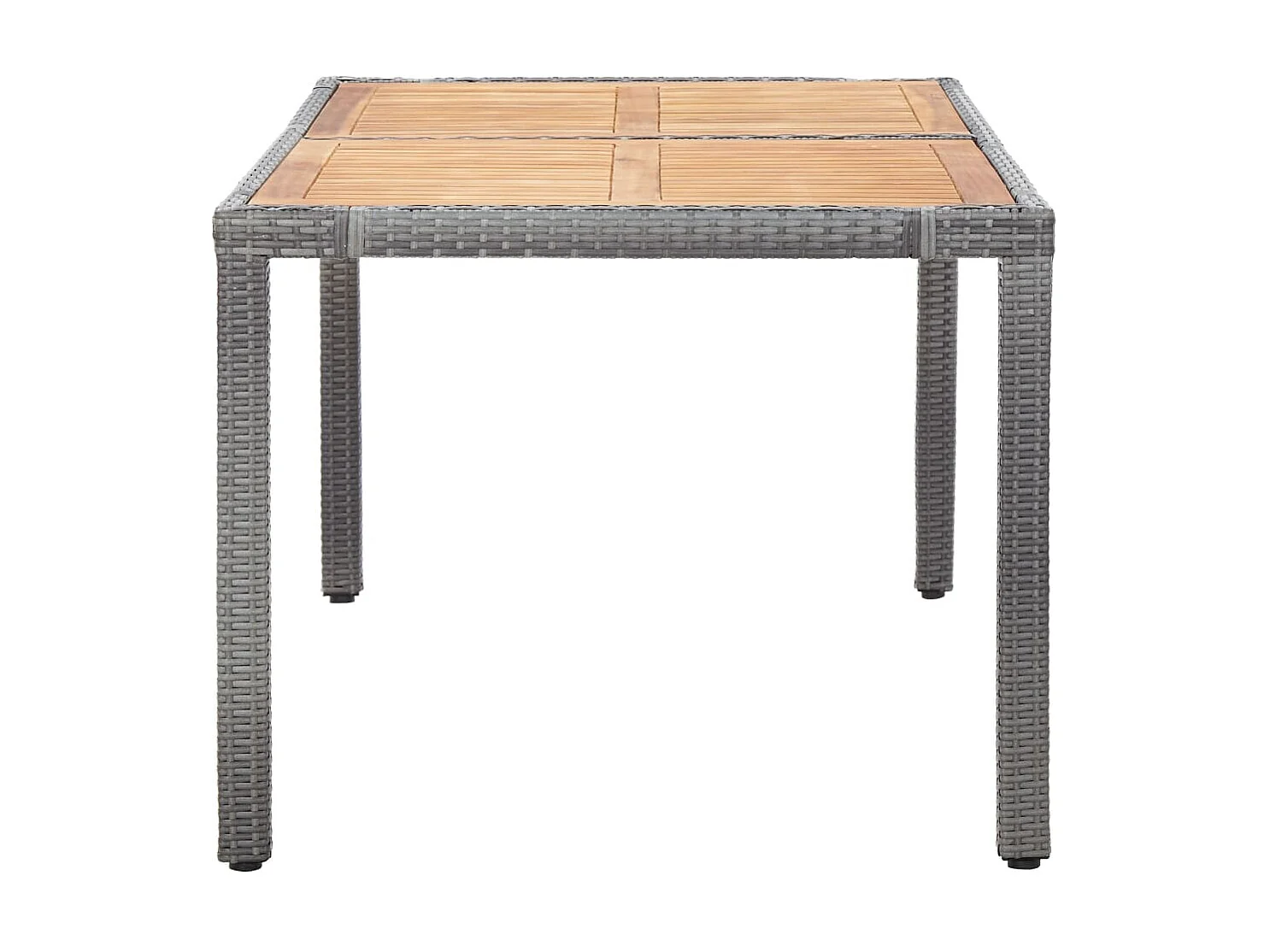 Mobilier à dîner de jardin 7pcs et coussins Résine tressée Gris 5