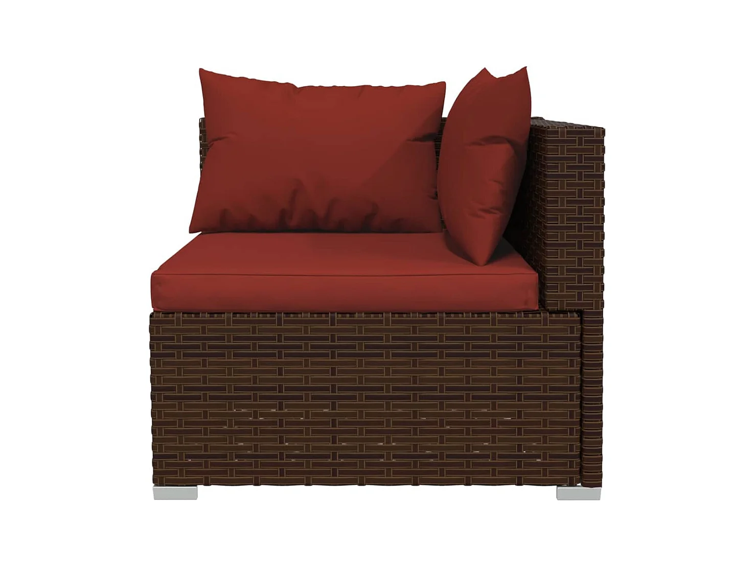 Salon de jardin 6 pcs avec coussins Résine tressée Marron 15