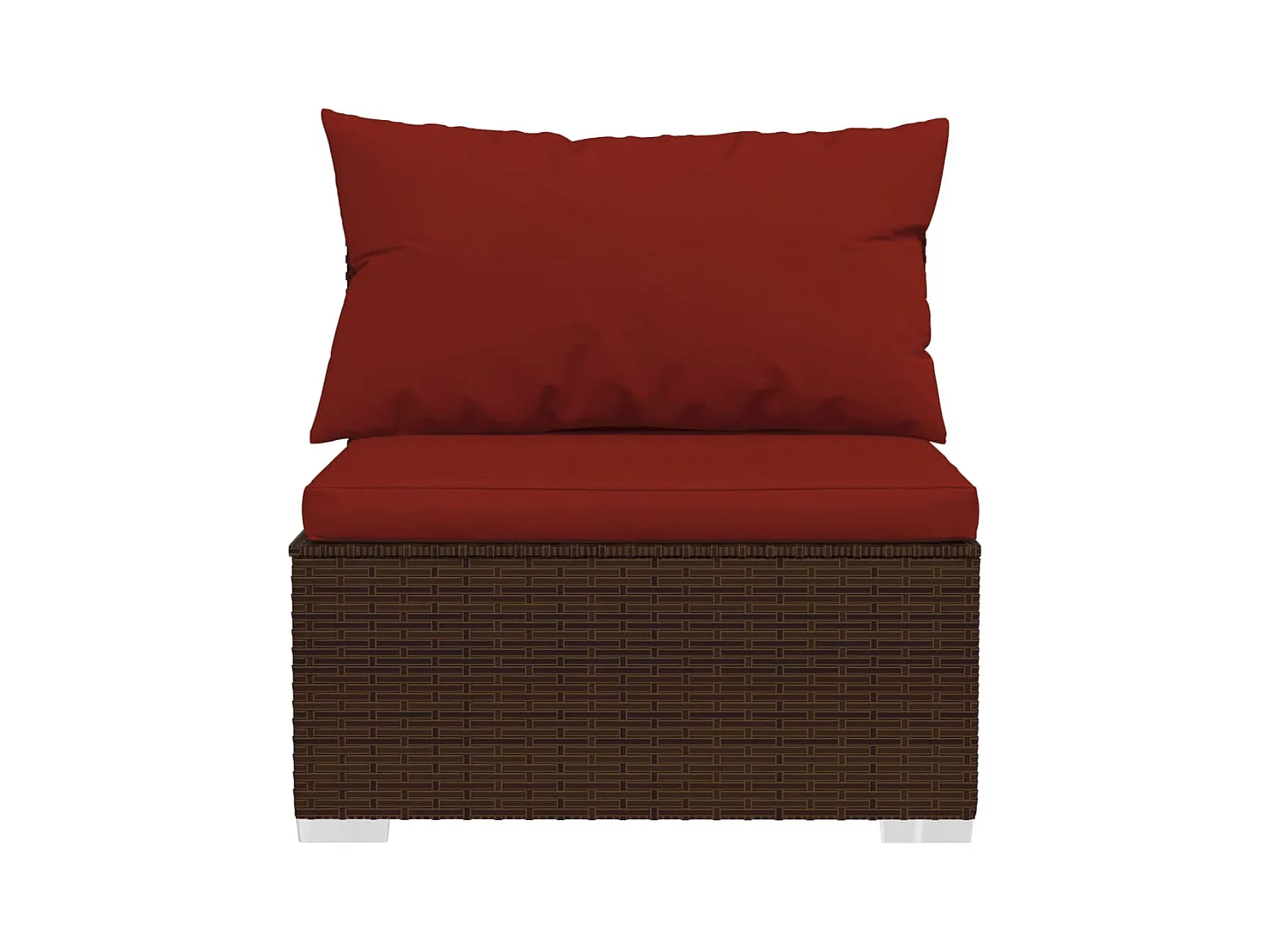 Salon de jardin 6 pcs avec coussins Résine tressée Marron 15