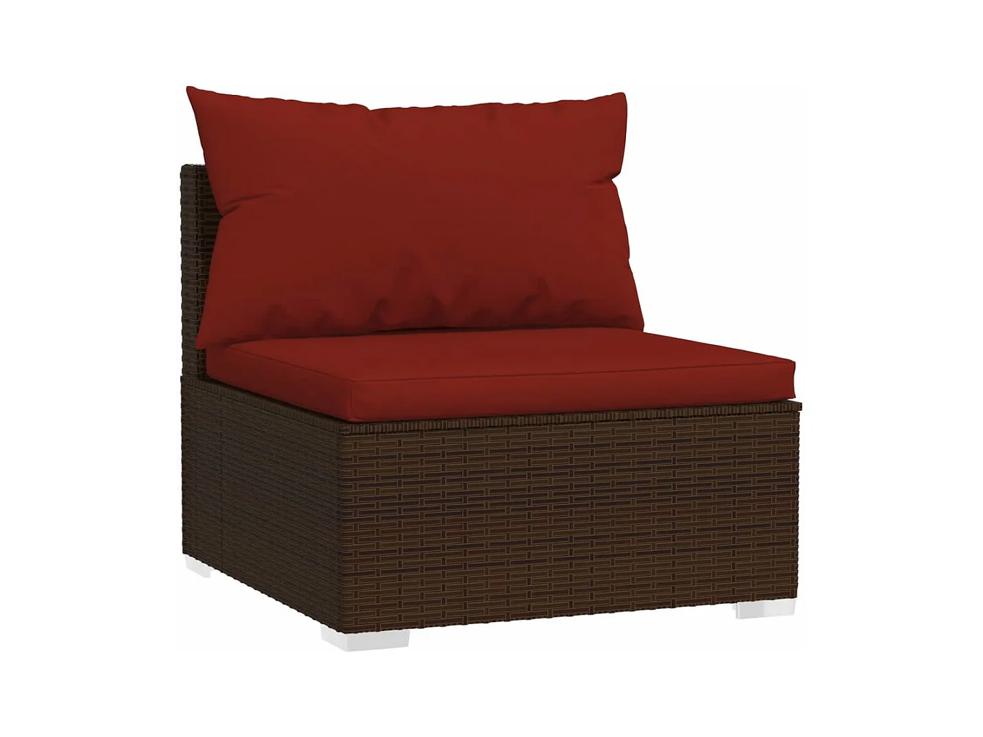 Salon de jardin 6 pcs avec coussins Résine tressée Marron 15