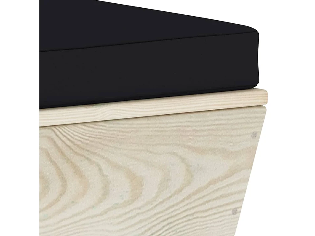 Canapé palette à 2 places de jardin avec coussins Bois d'épicéa 11