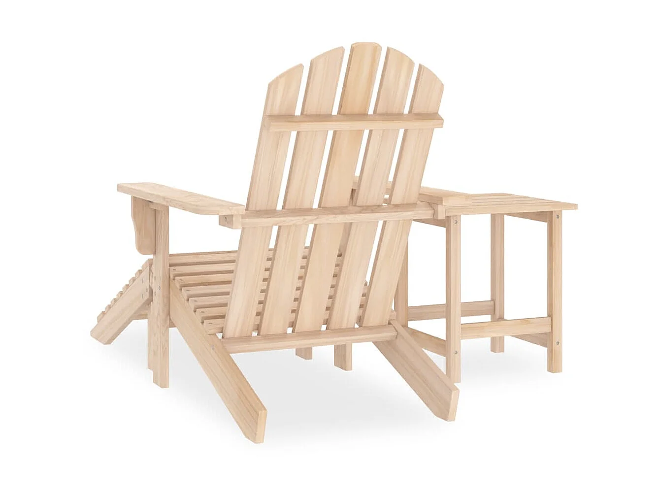 Chaise de jardin Adirondack avec repose-pied et table Sapin