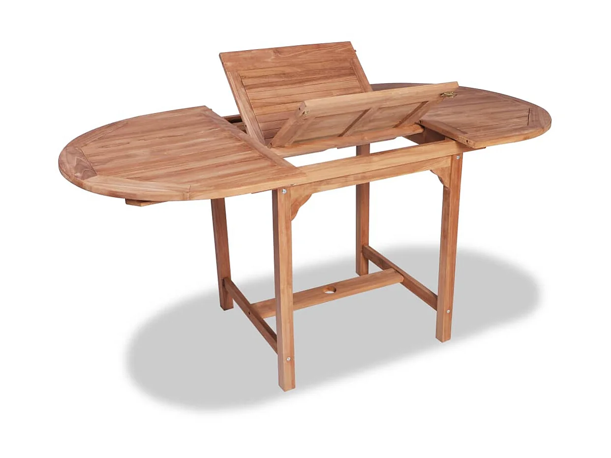 Mobilier à dîner d'extérieur 7 pcs Bois de teck solide