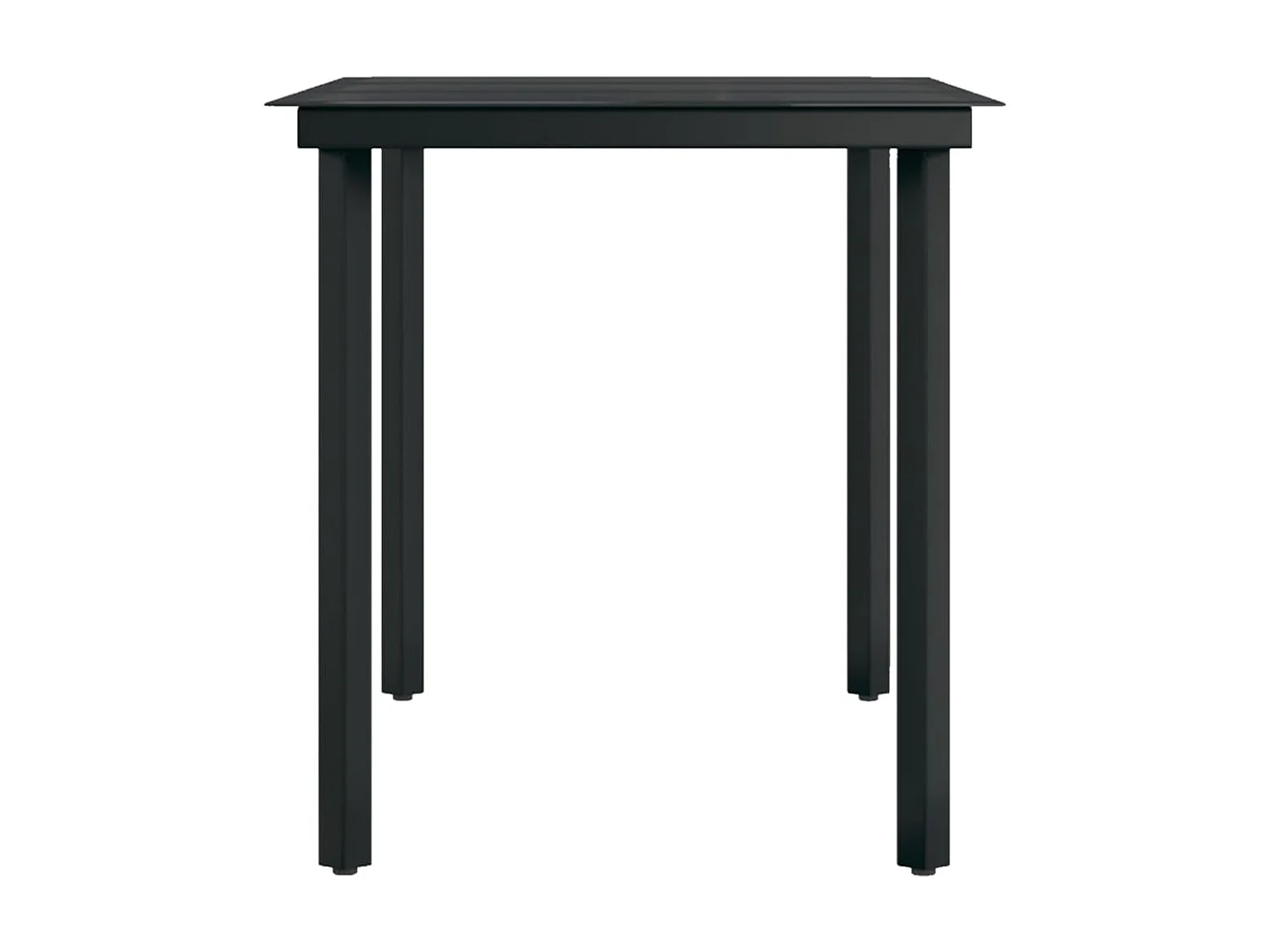 Ensemble de salle à manger de jardin 5 pcs Gris et noir