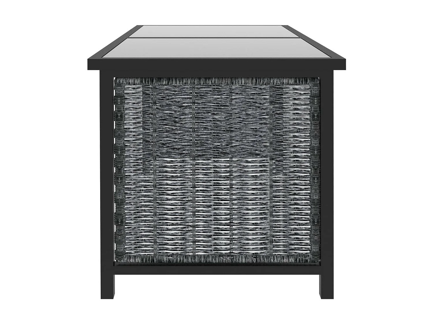 Salon de jardin 8 pcs avec coussins Résine tressée Anthracite 2