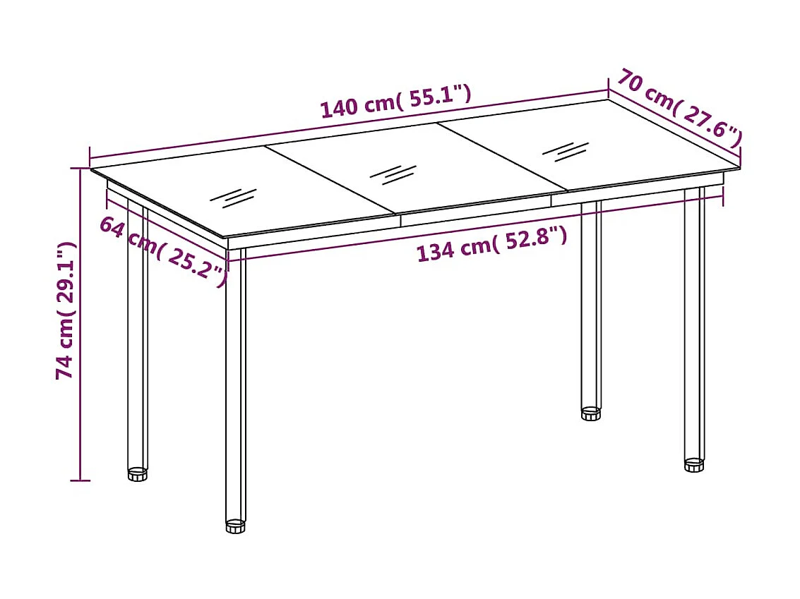 Ensemble de salle à manger de jardin 5 pcs Gris foncé 4