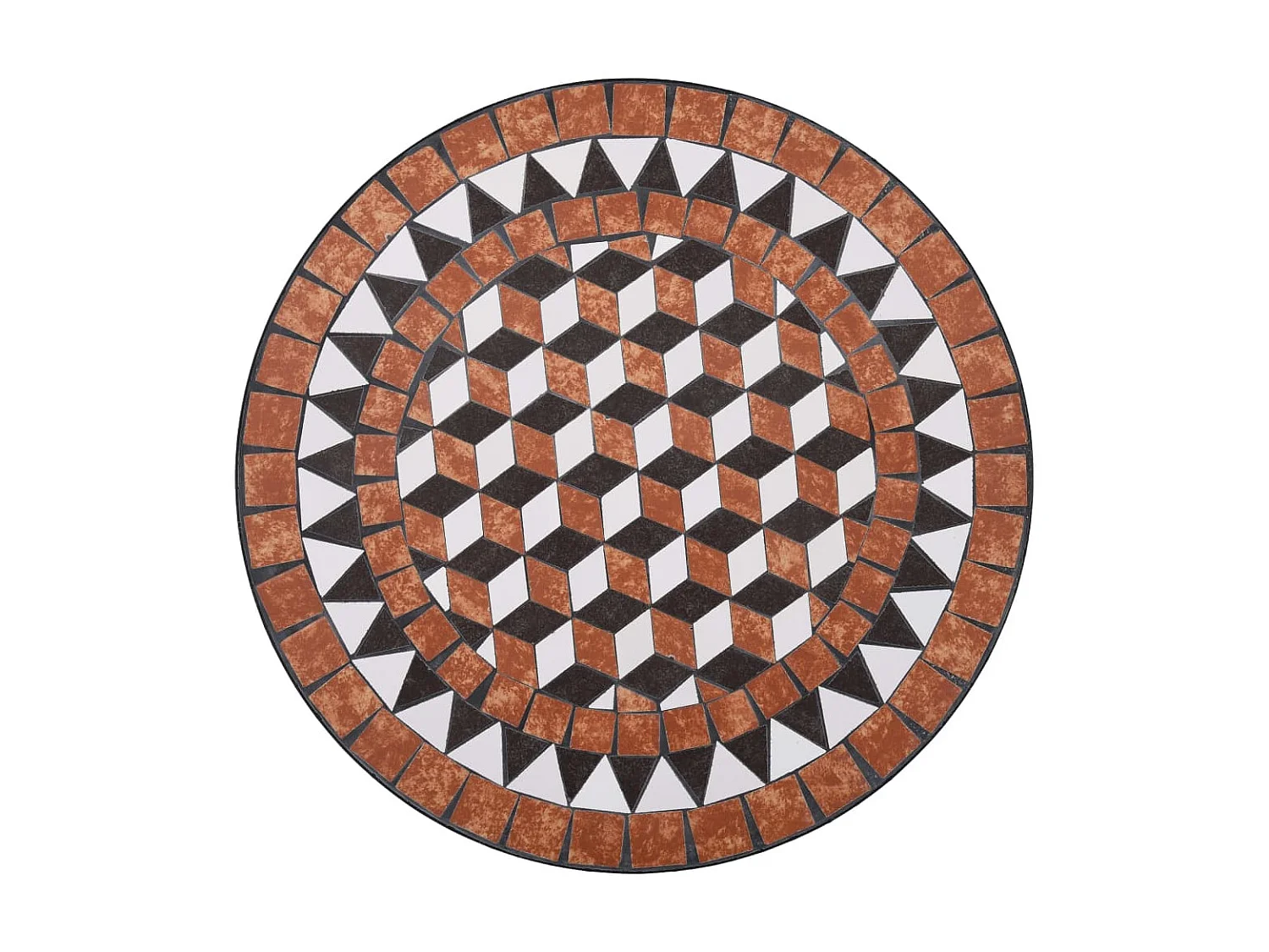 Mobilier de bistro 3 pcs mosaïque Carreau céramique Terre cuite 2