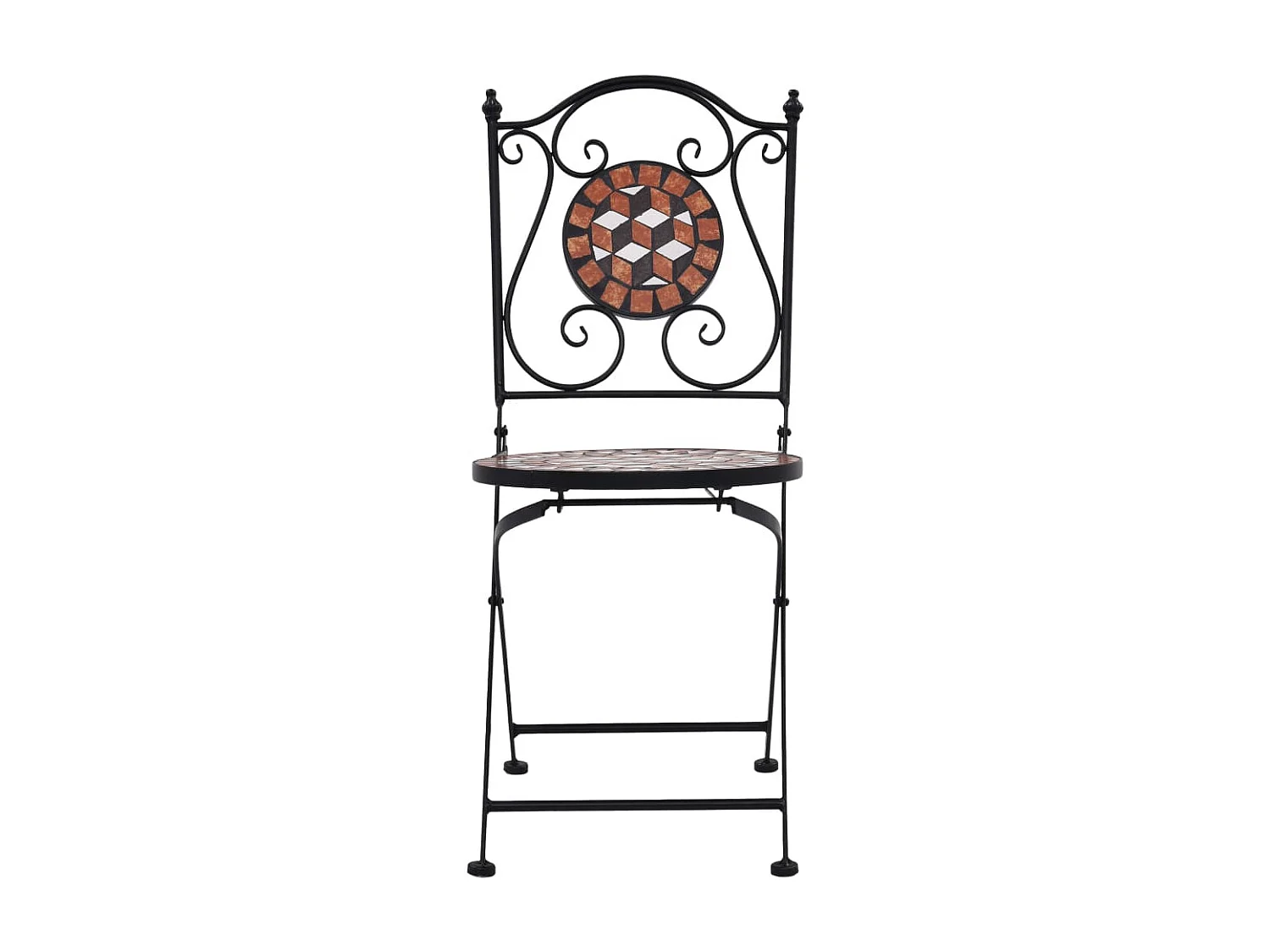 Mobilier de bistro 3 pcs mosaïque Carreau céramique Terre cuite 2