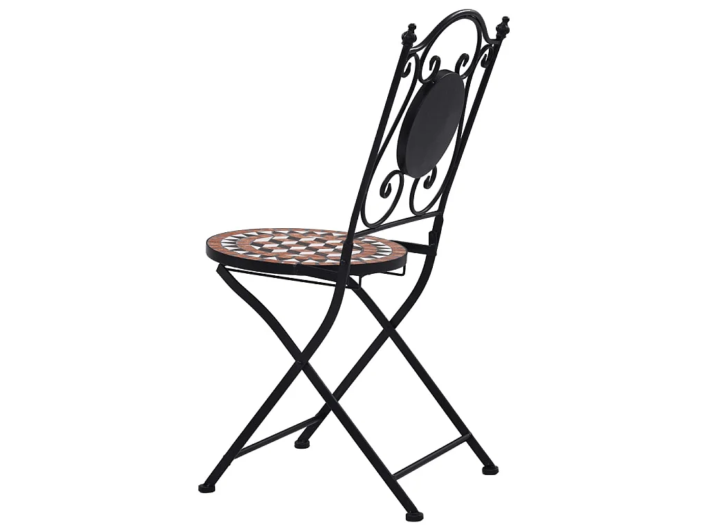 Mobilier de bistro 3 pcs mosaïque Carreau céramique Terre cuite 2