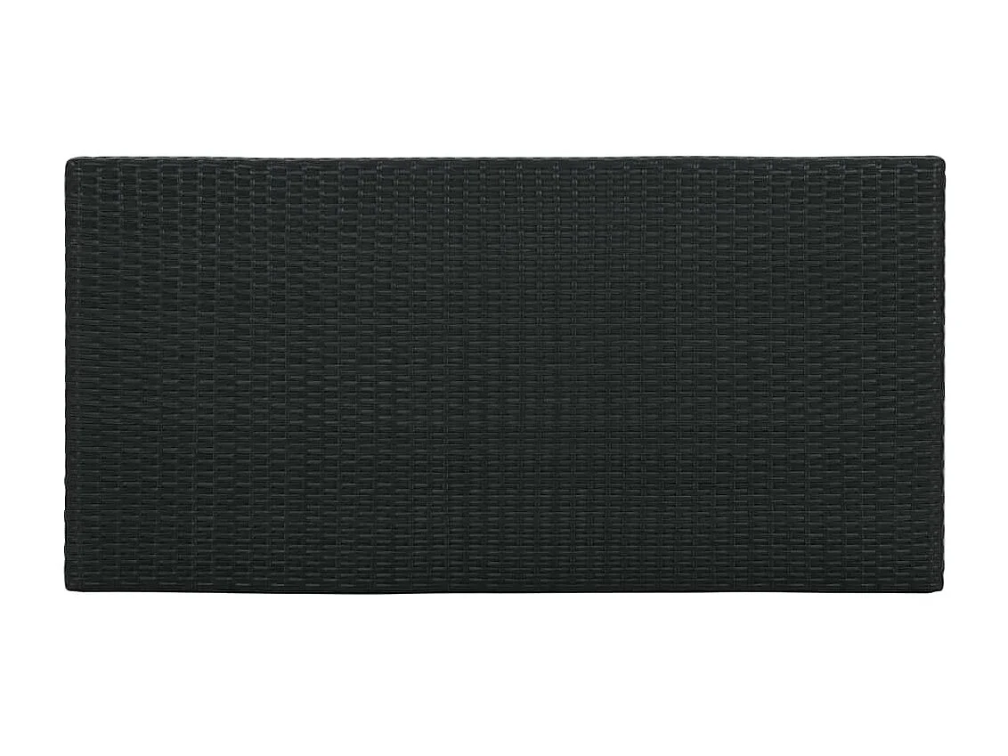 Meuble de bar de jardin 5 pcs et coussins Résine tressée Noir 3