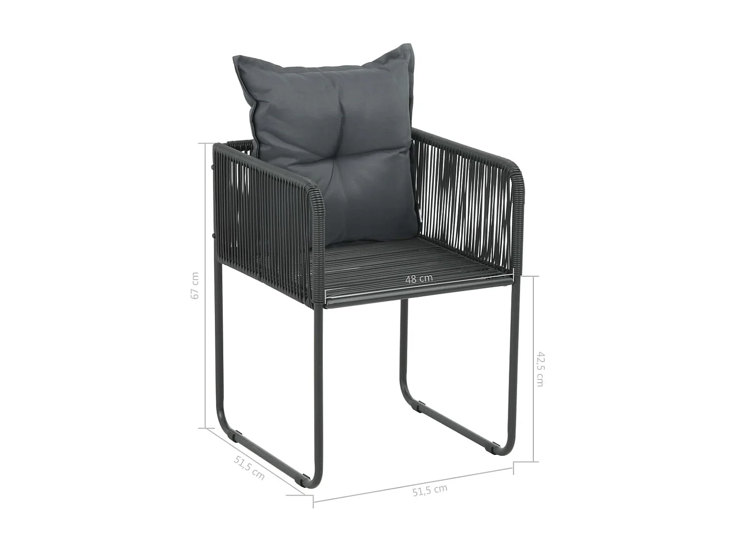 Salon de jardin 7 pcs PVC Résine tressée Noir et marron 2