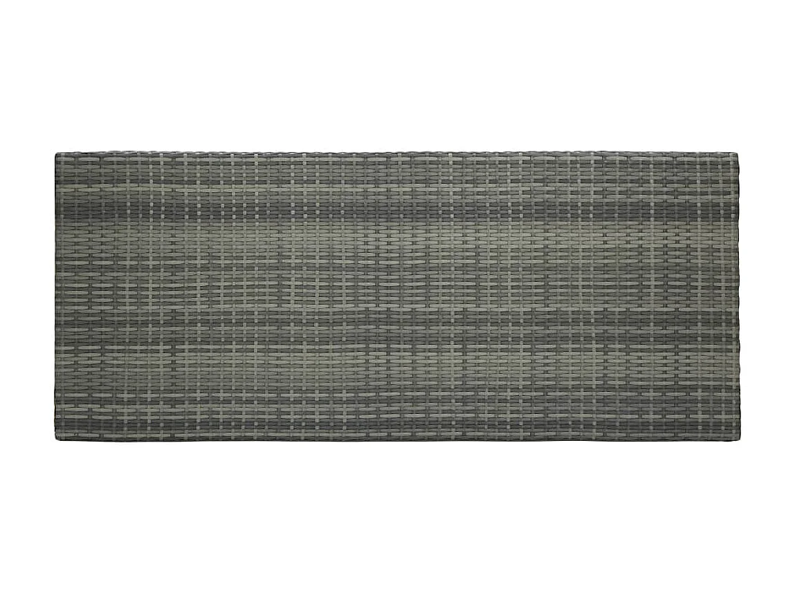 Ensemble de bar de jardin 7 pcs et coussins Résine tressée Gris