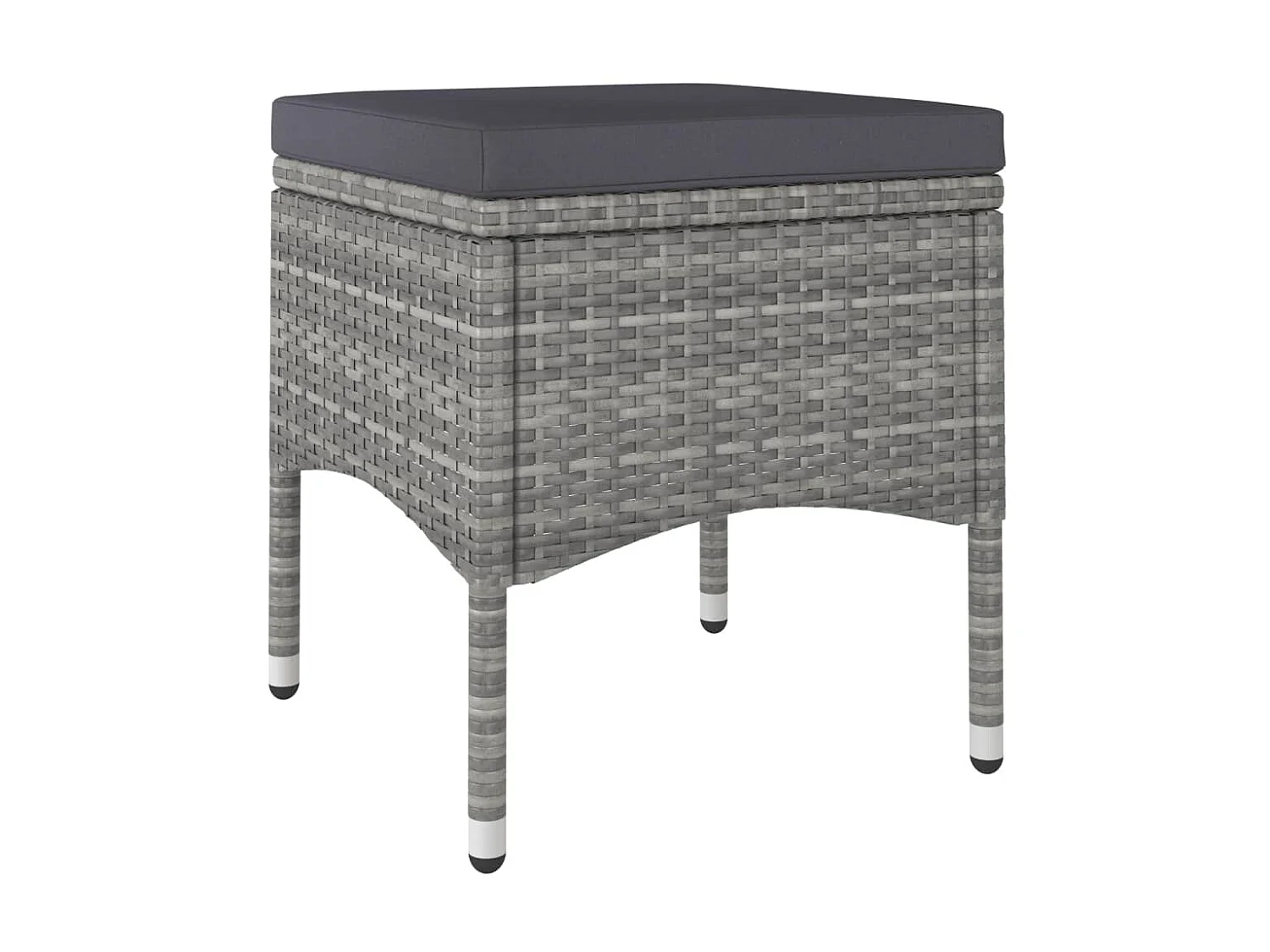 Ensemble de bistro de jardin 5pcs Résine tressée et acacia Gris