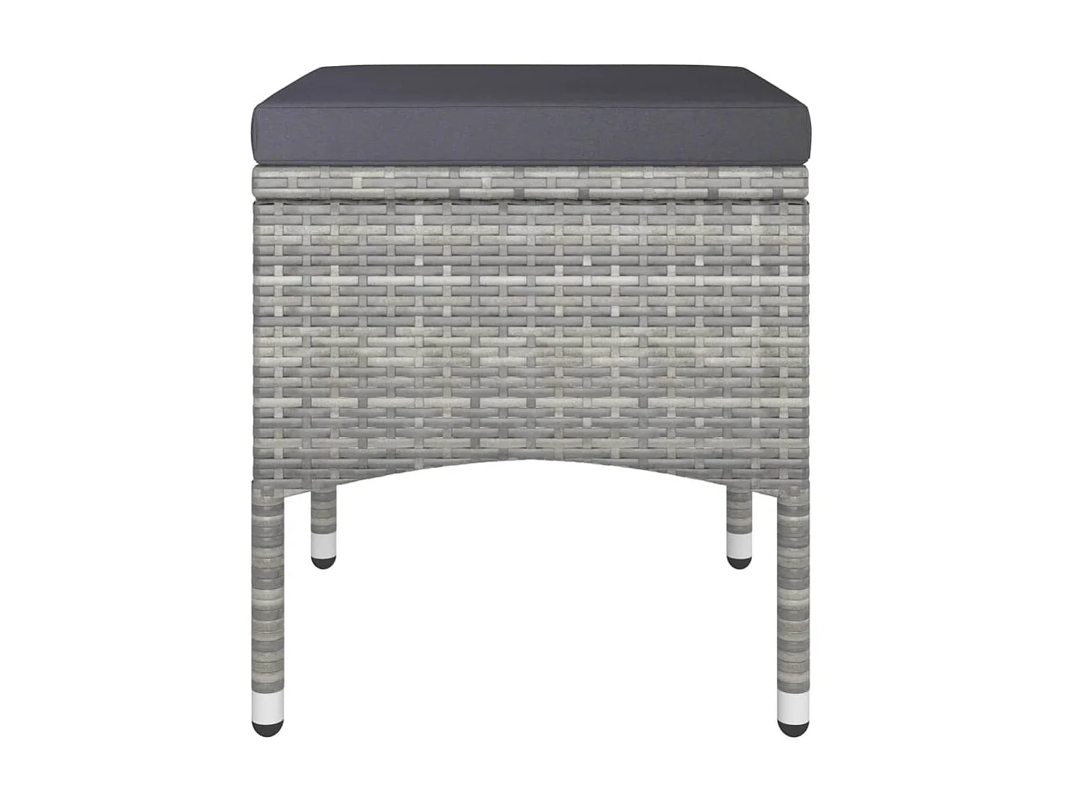 Ensemble de bistro de jardin 5pcs Résine tressée et acacia Gris