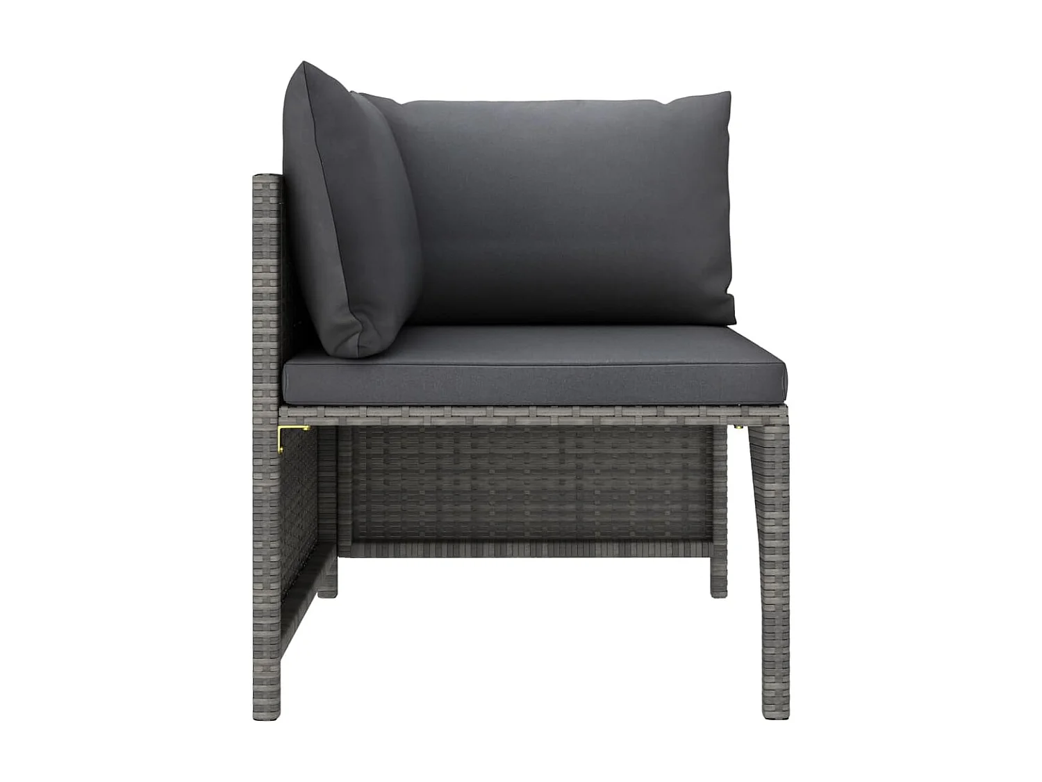 Salon de jardin 9 pcs avec coussins Résine tressée Gris 20