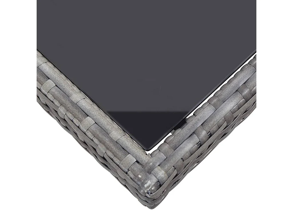 Salon de jardin 11 pcs avec coussins Résine tressée Gris 15