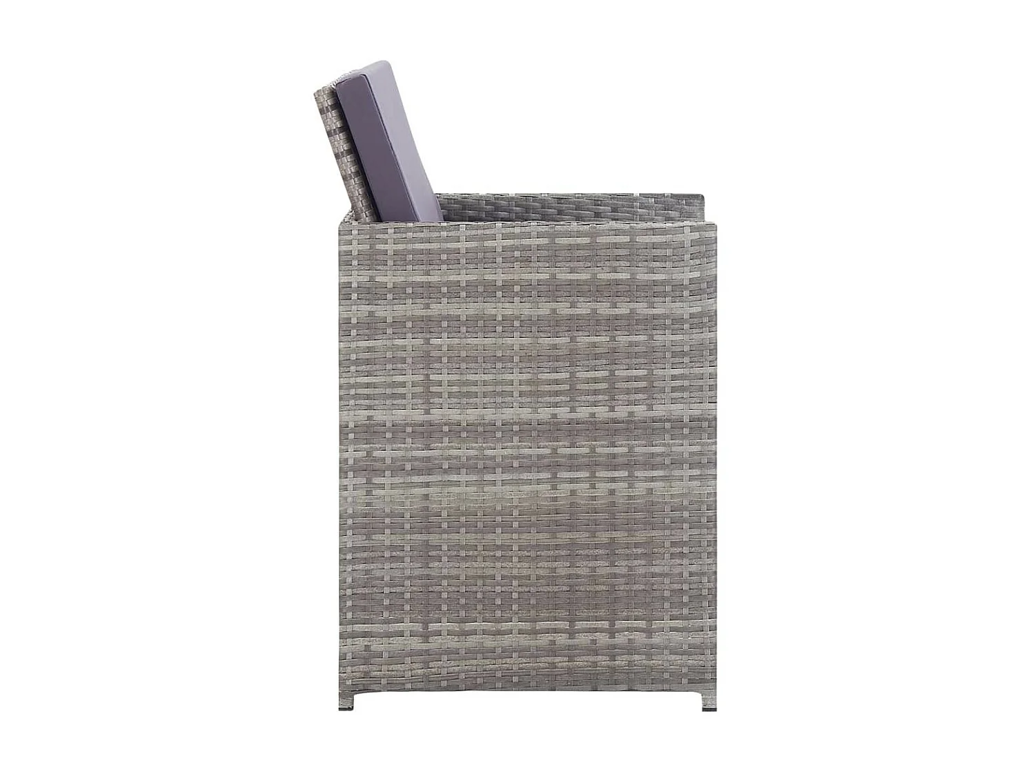 Salon de jardin 11 pcs avec coussins Résine tressée Gris 15