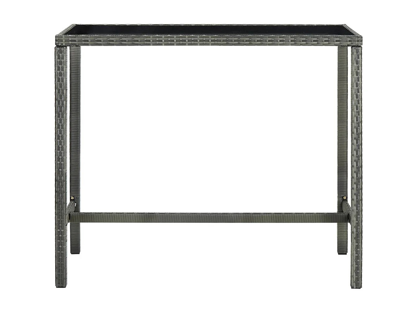 Ensemble de bar de jardin 7 pcs et coussins Résine tressée Gris 6