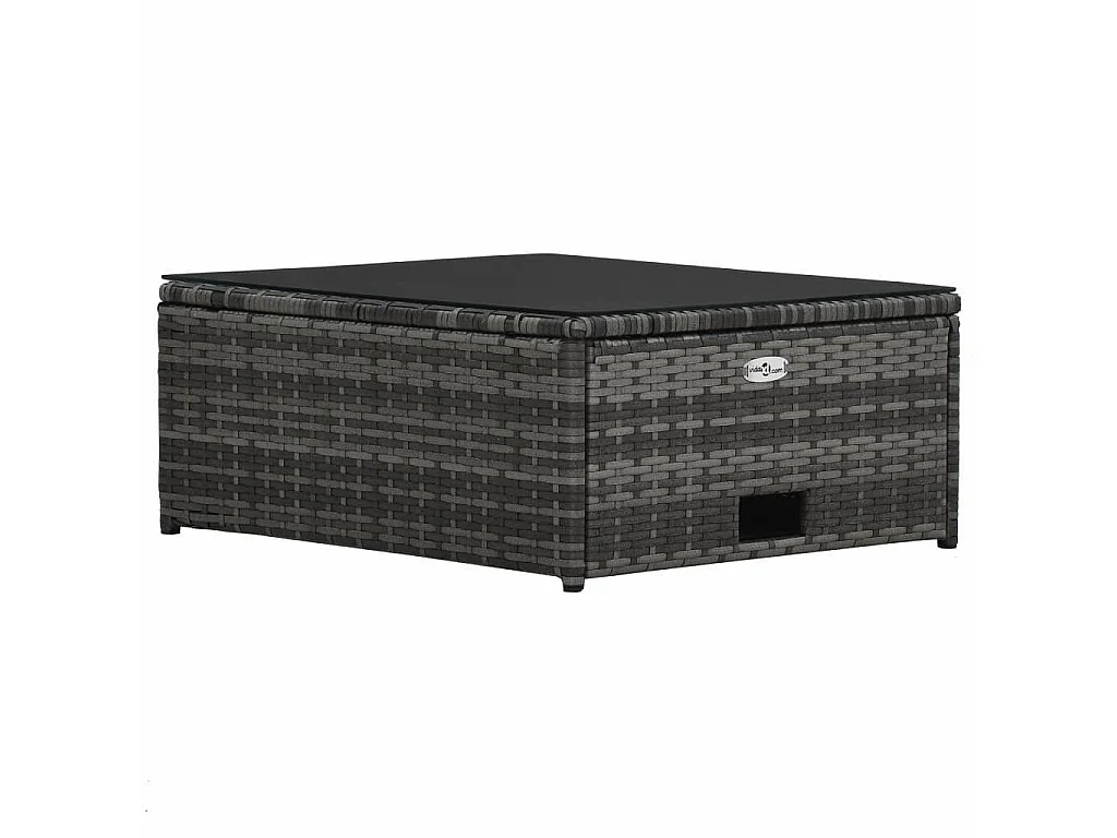 Salon de jardin 4 pcs avec coussins Résine tressée Gris 13