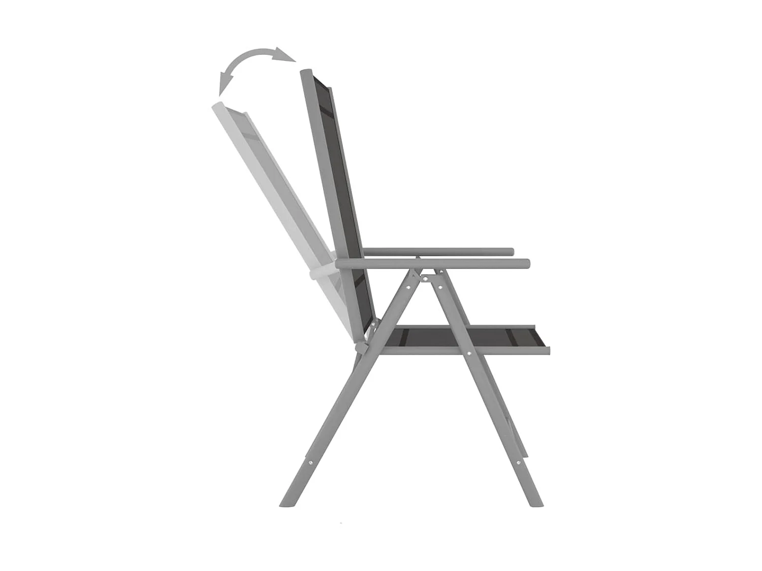 Ensemble de salle à manger de jardin 10 pcs Noir et argenté