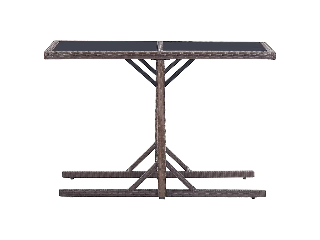 Ensemble de salle à manger de jardin 3 pcs Marron 21