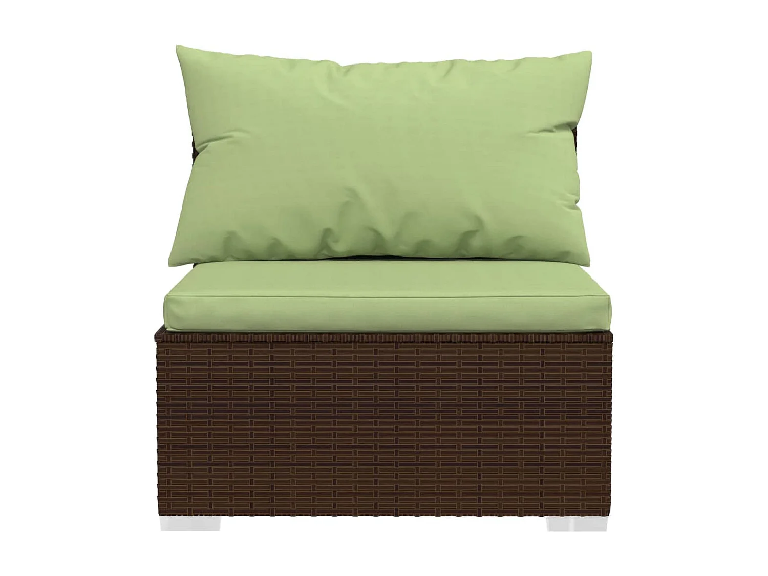 Salon de jardin 10 pcs avec coussins Marron Résine tressée