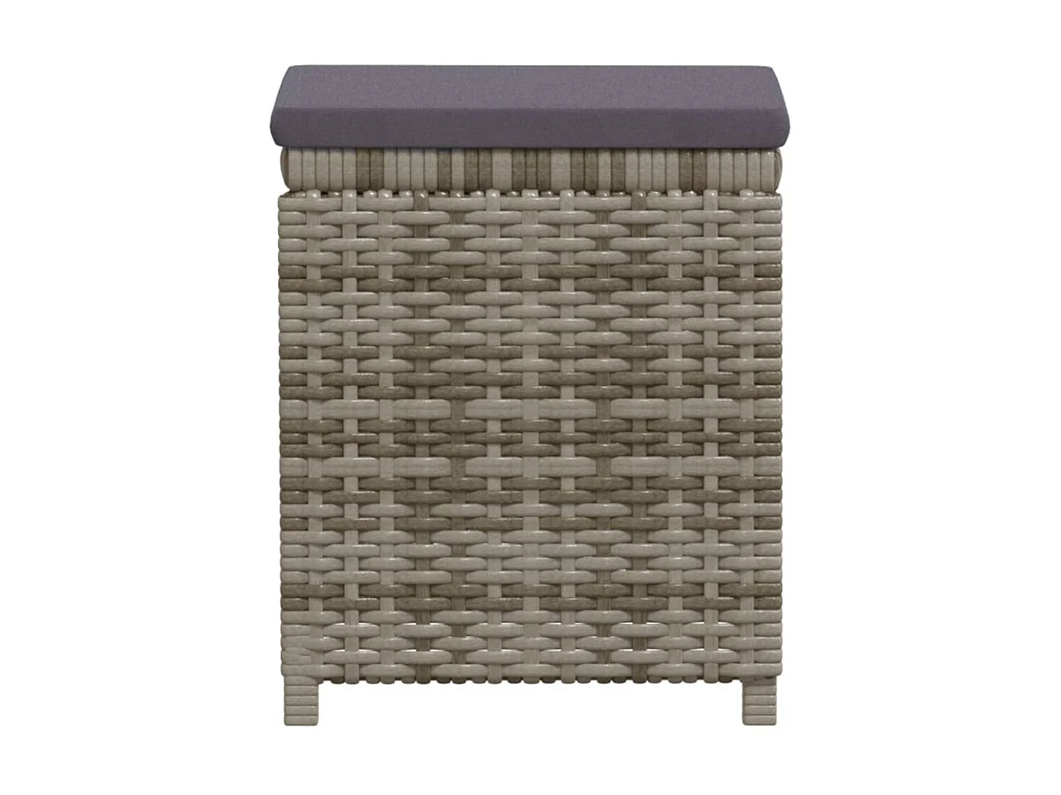 Salon de jardin 6 pcs avec coussins Résine tressée Gris 3