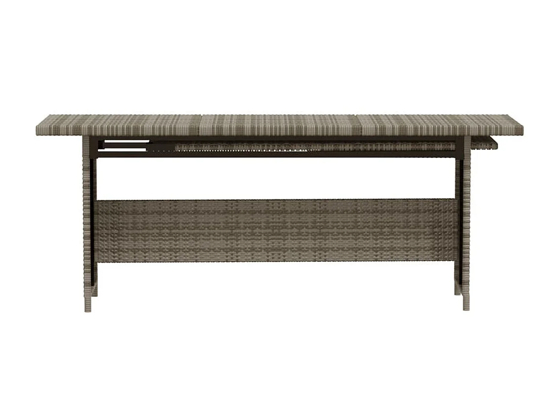 Set de sofás de jardín 6 piezas y cojines ratán sintético gris