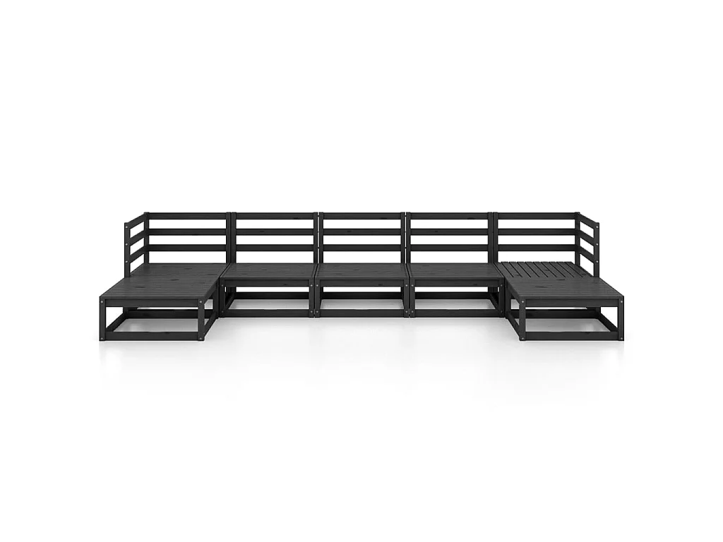 Salon de jardin 7 pcs Bois de pin massif 44