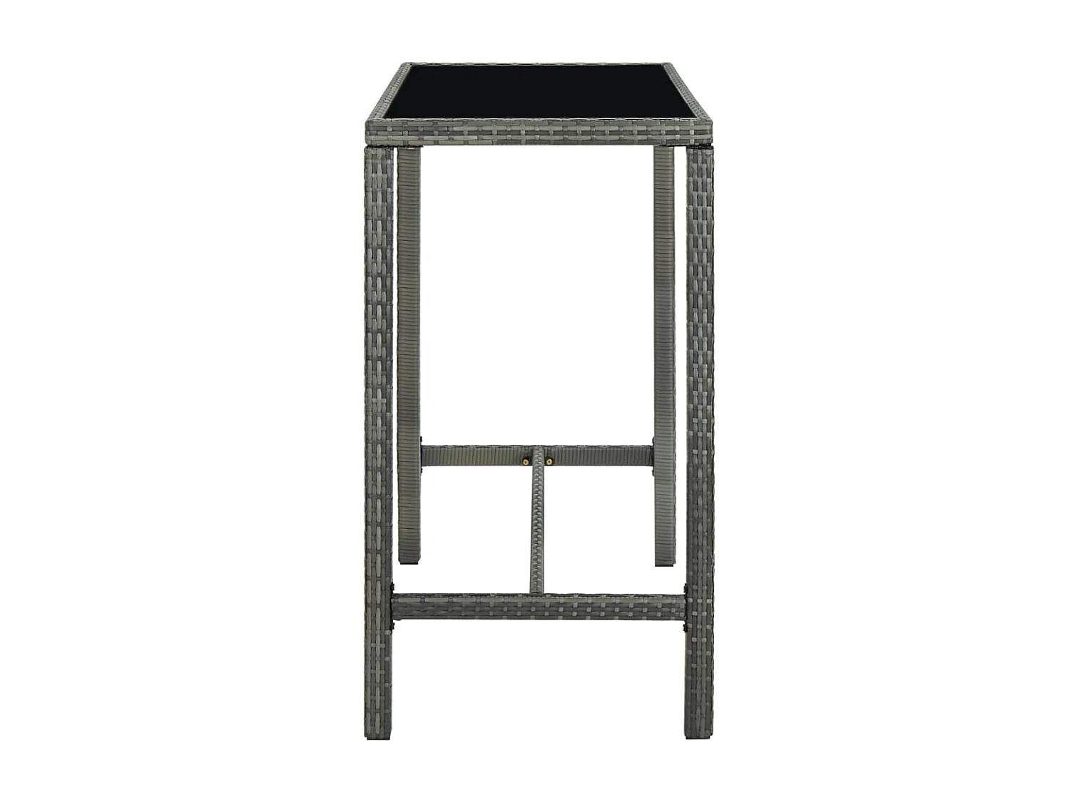 Ensemble de bar de jardin 9 pcs et coussins Résine tressée Gris 2