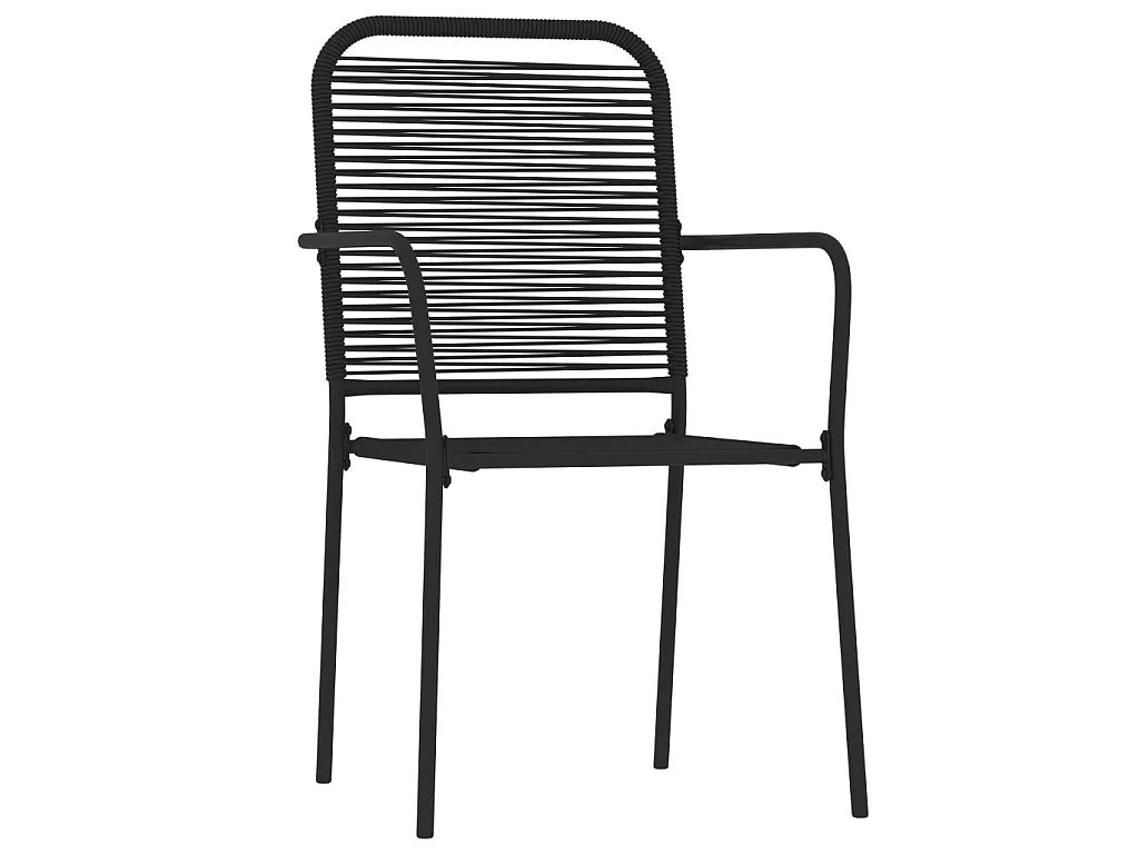 Ensemble de salle à manger de jardin 9 pcs Noir 18