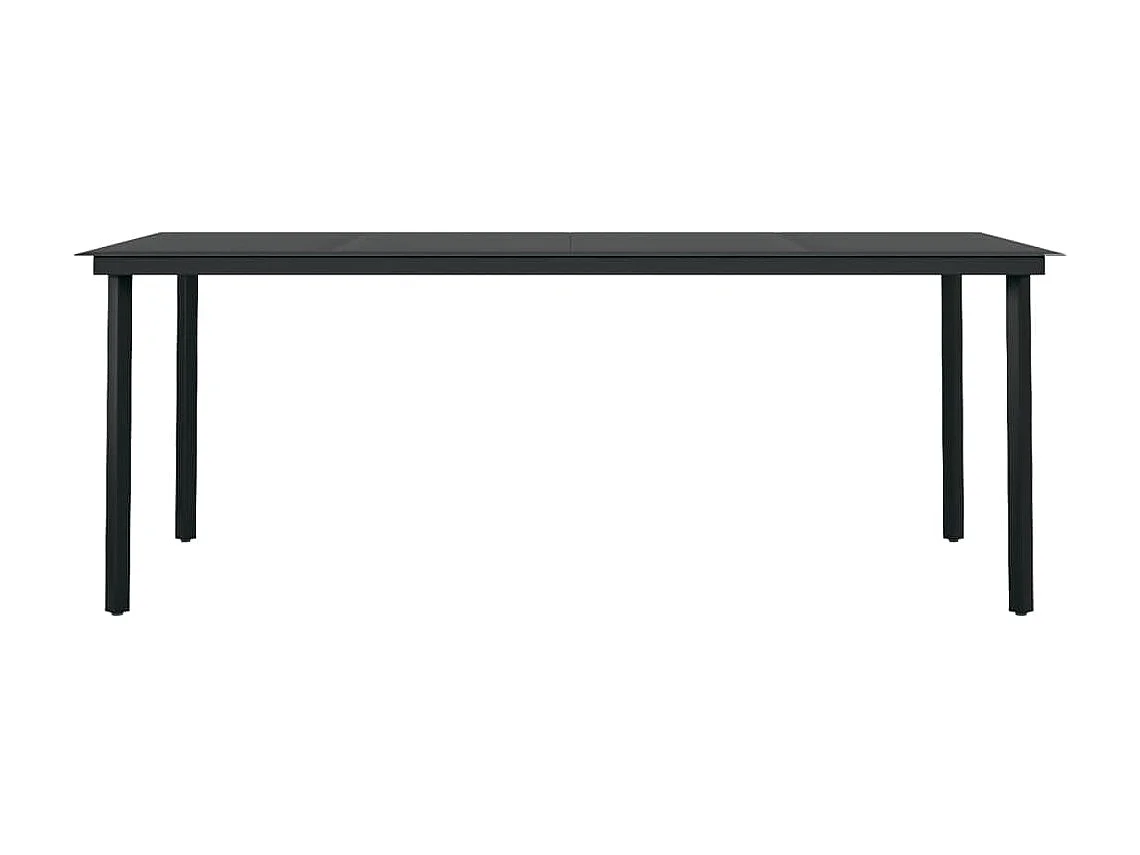 Ensemble de salle à manger de jardin 9 pcs Noir 18