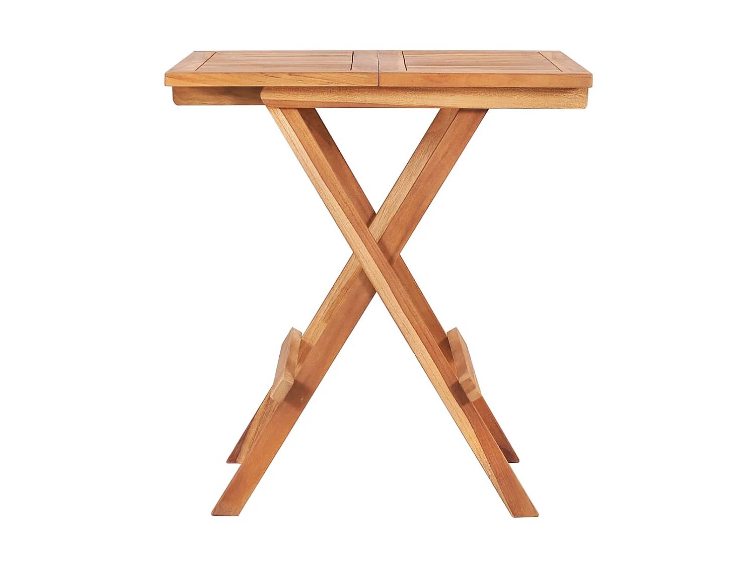 Ensemble de bistro 3 pcs avec coussins à carreaux rouge Teck