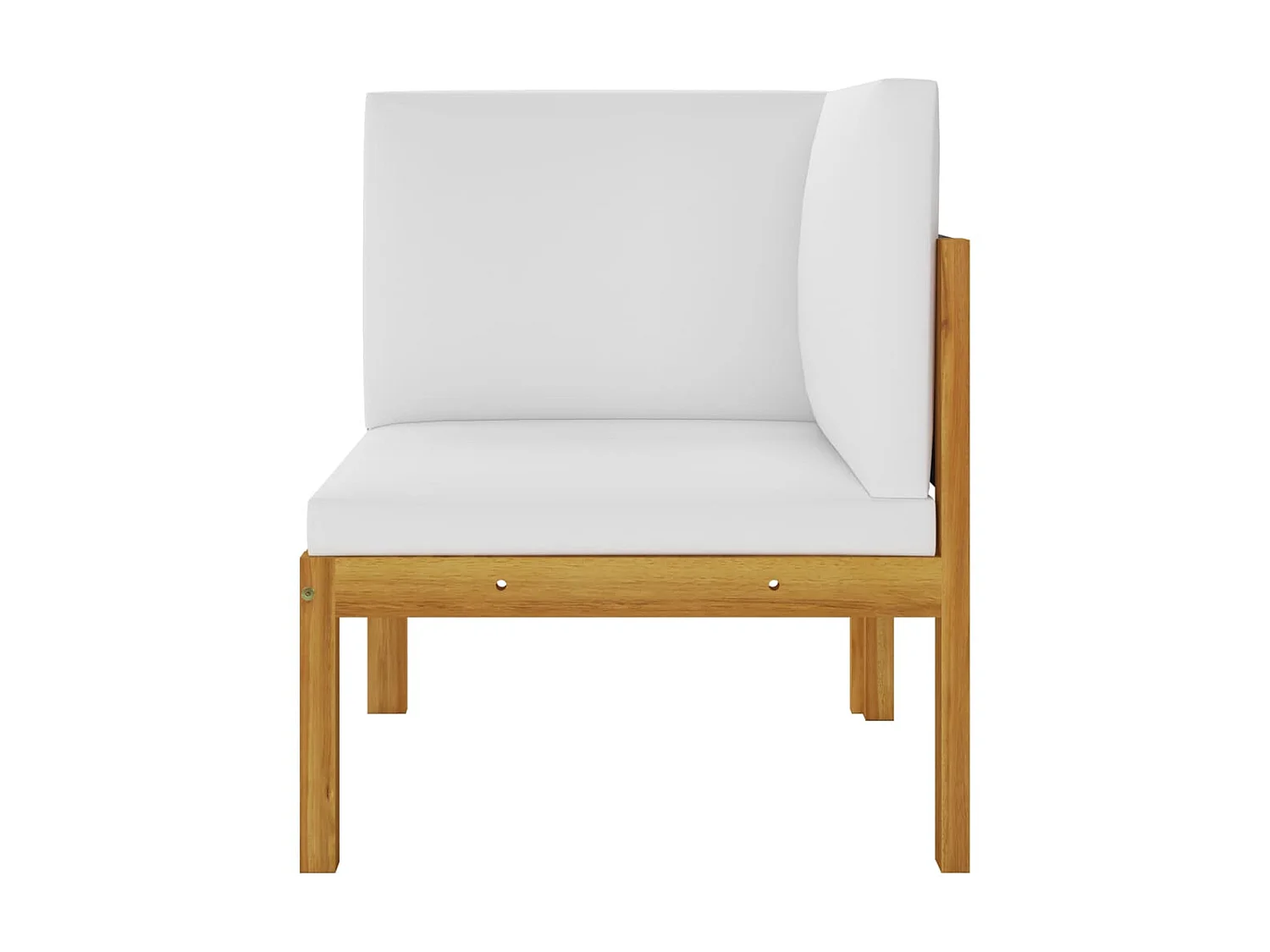 Salon de jardin 6 pcs avec coussins Crème Bois d'acacia solide 8