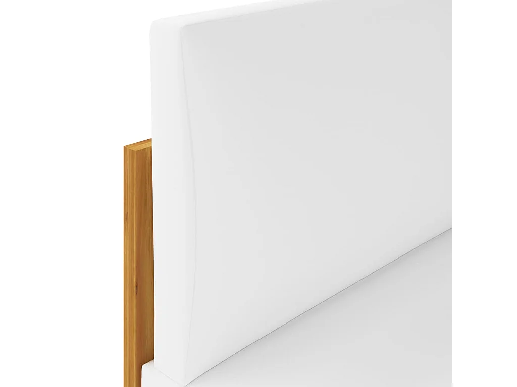 Salon de jardin 6 pcs avec coussins Crème Bois d'acacia solide 8