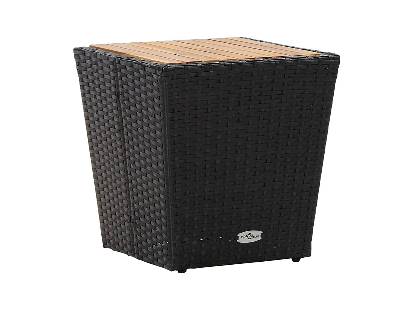 Ensemble de bistro de jardin 5pcs Résine tressée et acacia Noir 2