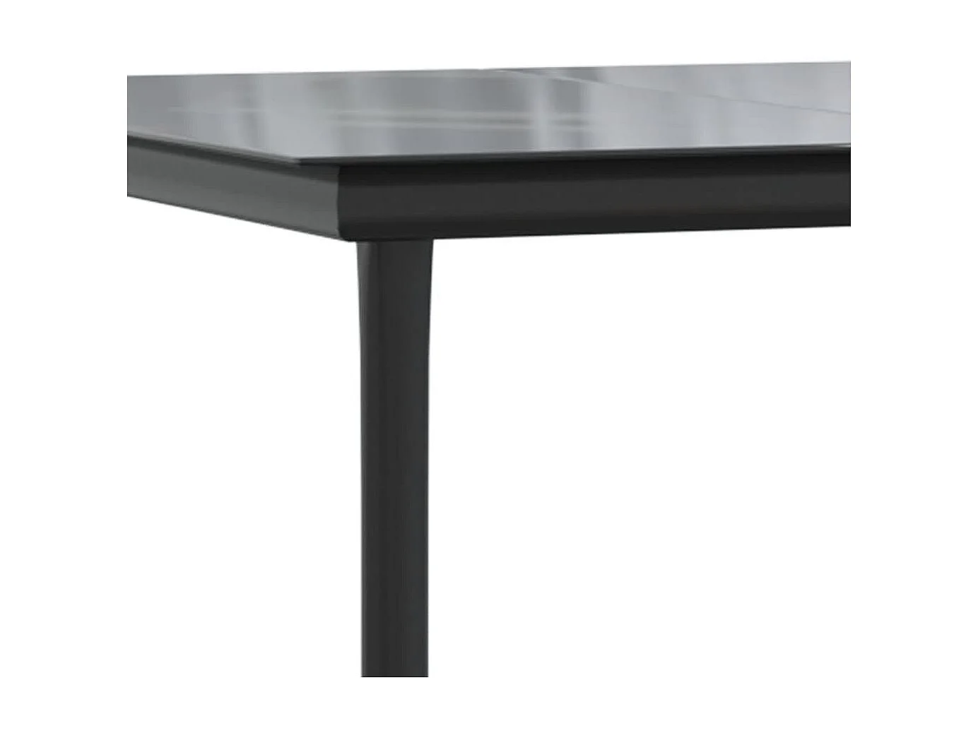 Ensemble à dîner de jardin 7 pcs Noir Corde de coton et acier