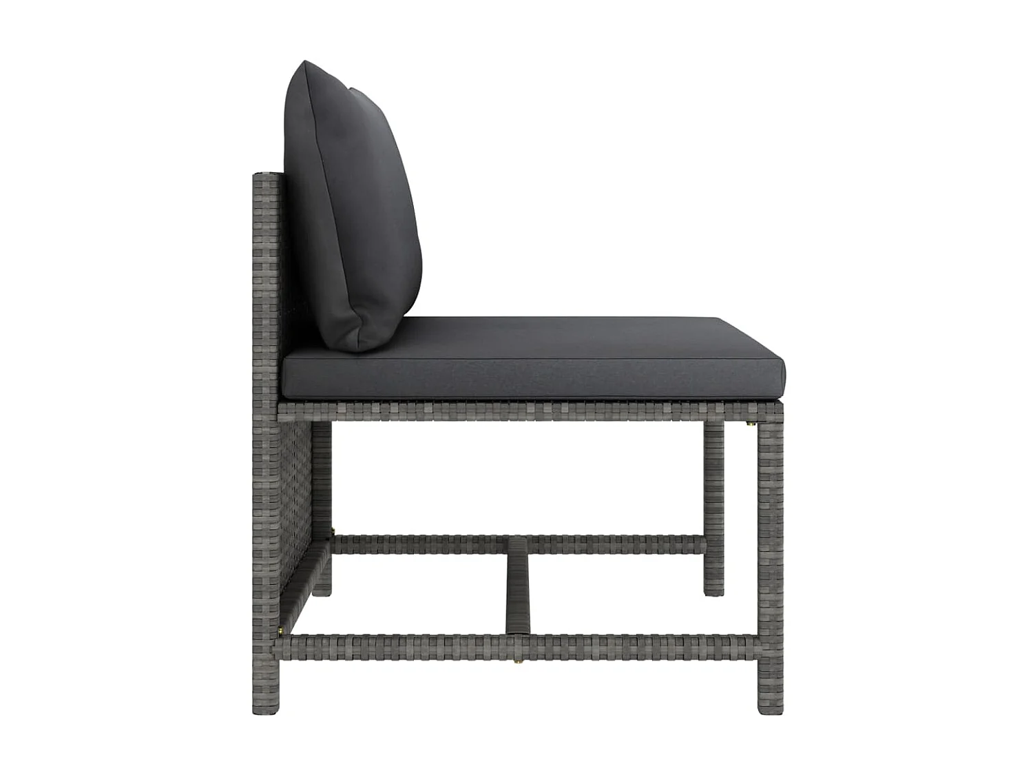 Salon de jardin 8 pcs avec coussins Résine tressée Gris 43