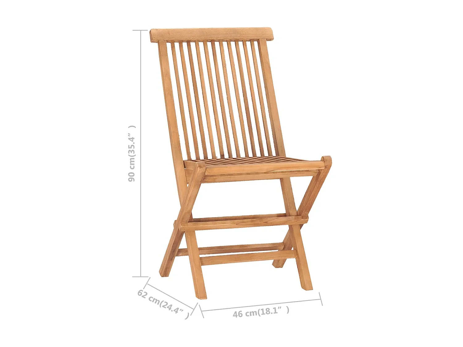 Mobilier à dîner d'extérieur pliable 7 pcs Bois solide de teck 5