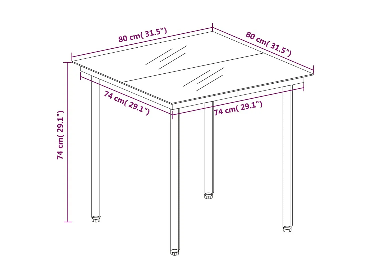 Ensemble de salle à manger de jardin 5 pcs Marron 12