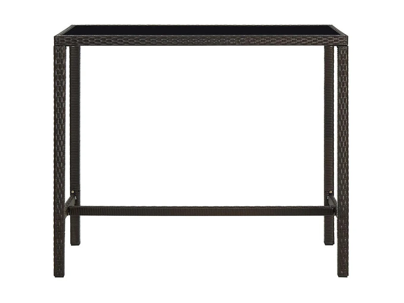 Meuble de bar de jardin 9 pcs et coussins Résine tressée Marron 2