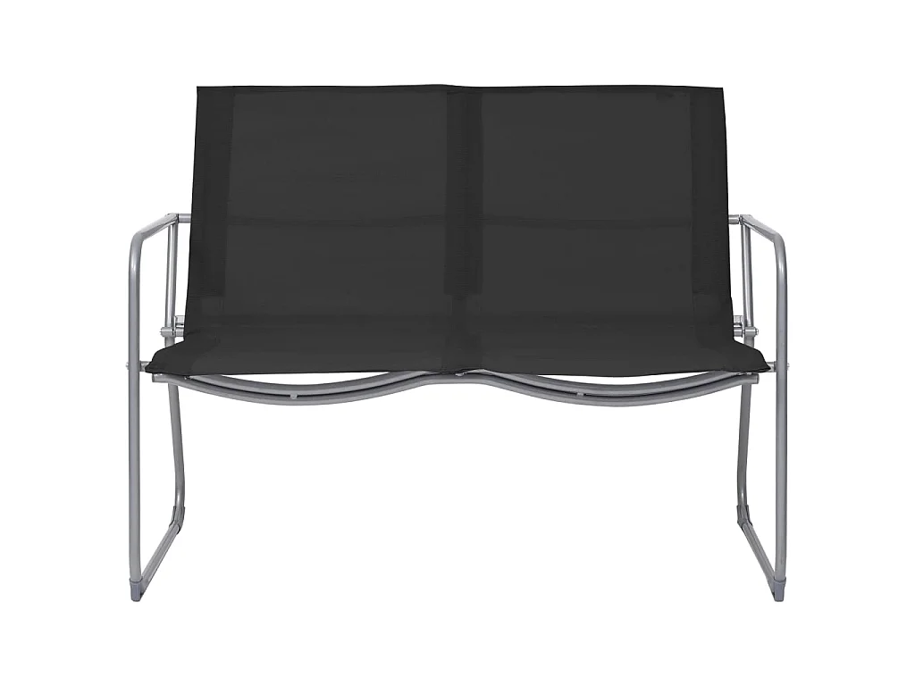 Salon de jardin 4 pcs Tissu et acier Noir