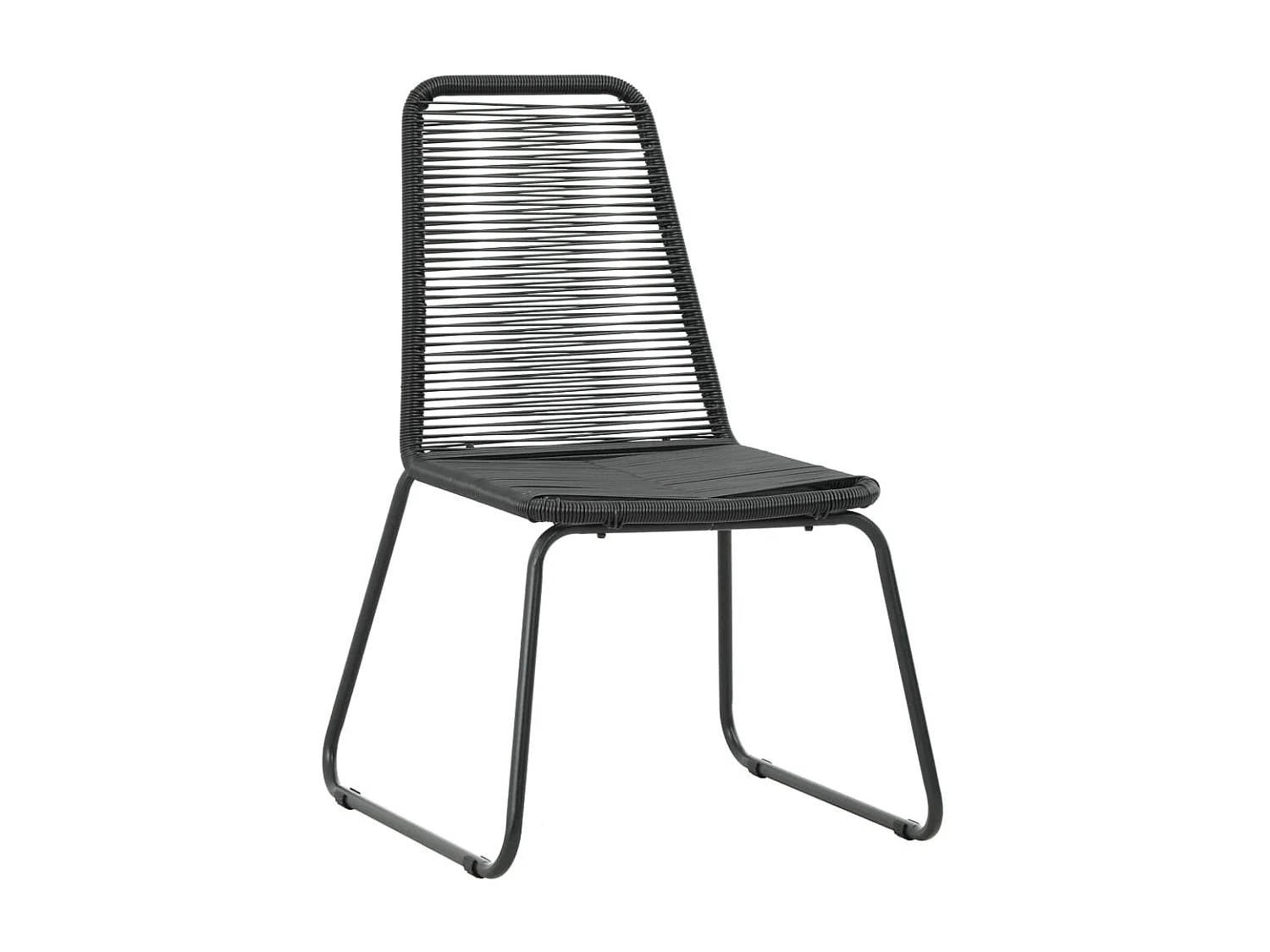 Salon de jardin 3 pcs Rotin PVC Noir et marron